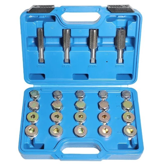 Excellent 64pcs Oil Pan Thread Repair Kit Sump Gearbox Drain Plug Tool Set M13 M15 M17 M20 for Flawless Maintenance