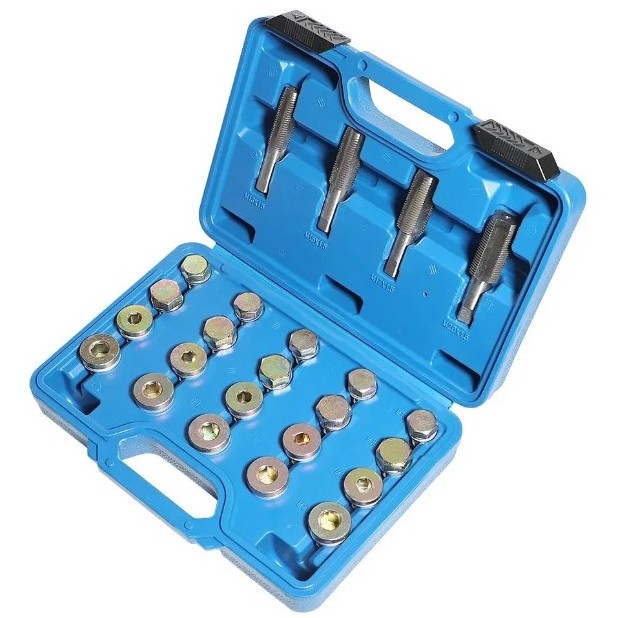 Excellent 64pcs Oil Pan Thread Repair Kit Sump Gearbox Drain Plug Tool Set M13 M15 M17 M20 for Flawless Maintenance