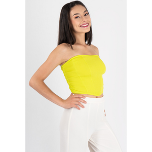 Spring And Summer Women's Knitted Tube Top with cuts in the front and fully elastic back Available in Wholesale Price