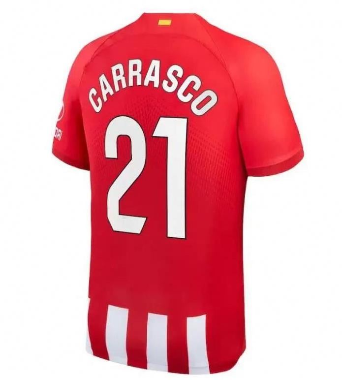 MEMPHIS soccer jerseys 23 24 home away M. LLORENTE Correa camiseta football shirts men kids GRIEZMANN R. CARRASCO DE PAUL