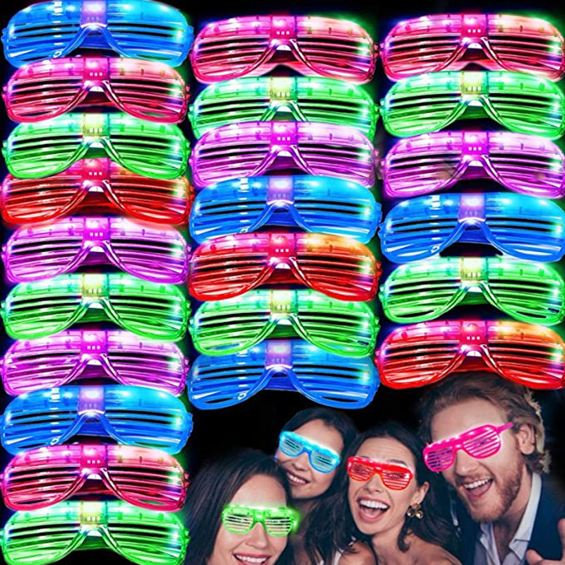 Party Supplies Props Halloween Light Up Glasses Shutter Shades Glow Glasses Led Party Sunglasses