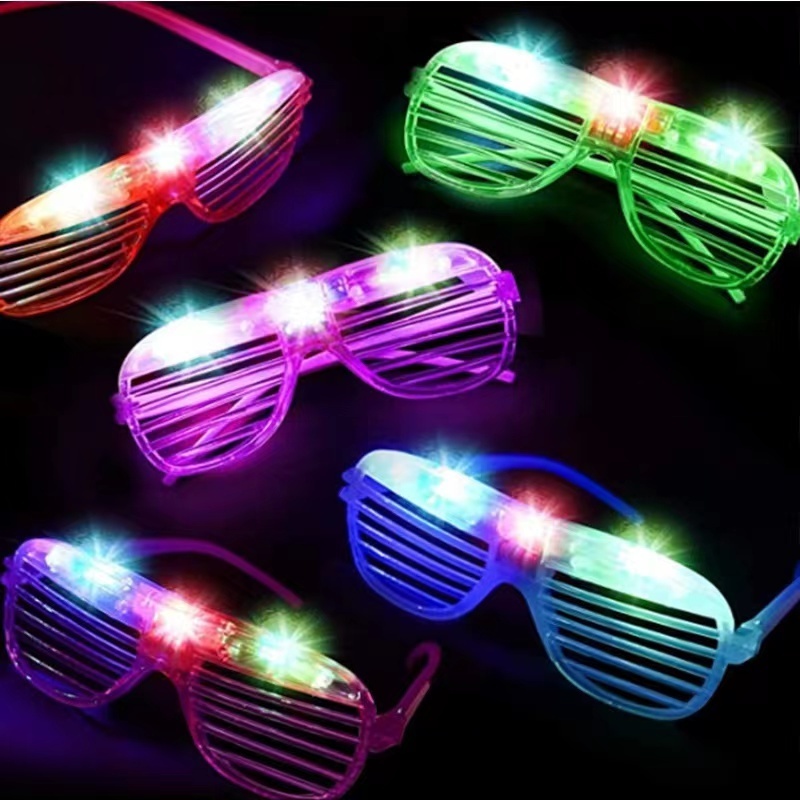 Party Supplies Props Halloween Light Up Glasses Shutter Shades Glow Glasses Led Party Sunglasses