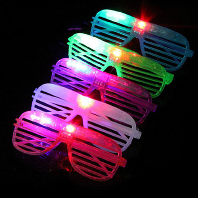 Party Supplies Props Halloween Light Up Glasses Shutter Shades Glow Glasses Led Party Sunglasses