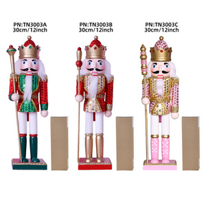 Wooden 12 Inch Christmas Nutcracker Christmas Gifts Christmas Decorations Home Decoration