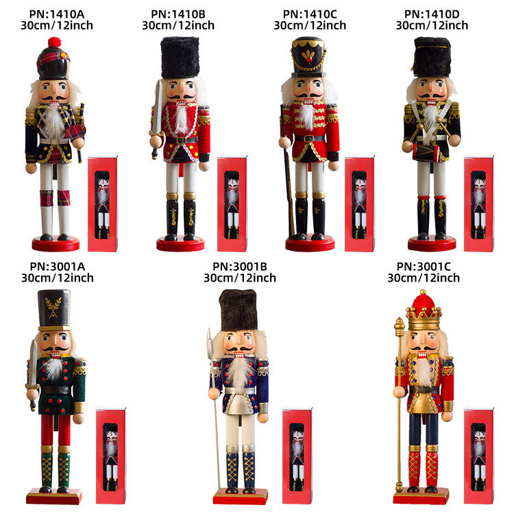 Wooden 12 Inch Christmas Nutcracker Christmas Gifts Christmas Decorations Home Decoration