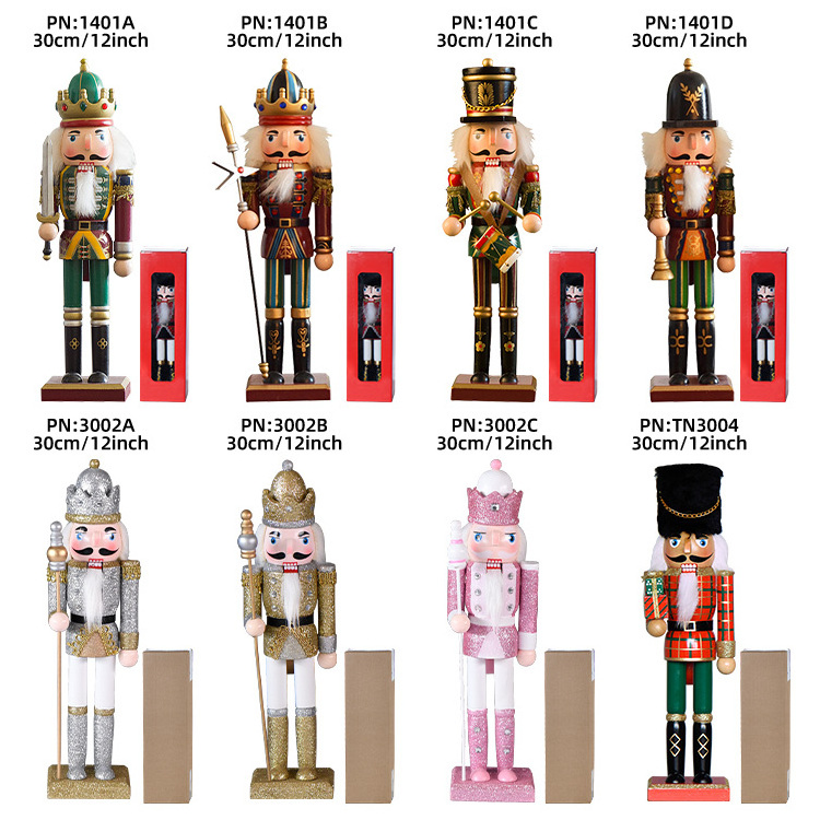 Wooden 12 Inch Christmas Nutcracker Christmas Gifts Christmas Decorations Home Decoration