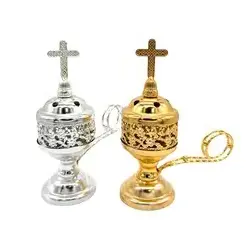 Mini Metal Luxury Arabic Style classic teapot shaped burner A charcoal Incense Burner with a Handle