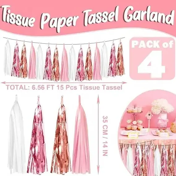 Banner Tassels Banner Streamers for Parade Floats Bachelorette Wedding Birthday Bridal Baby Shower Party Decoration