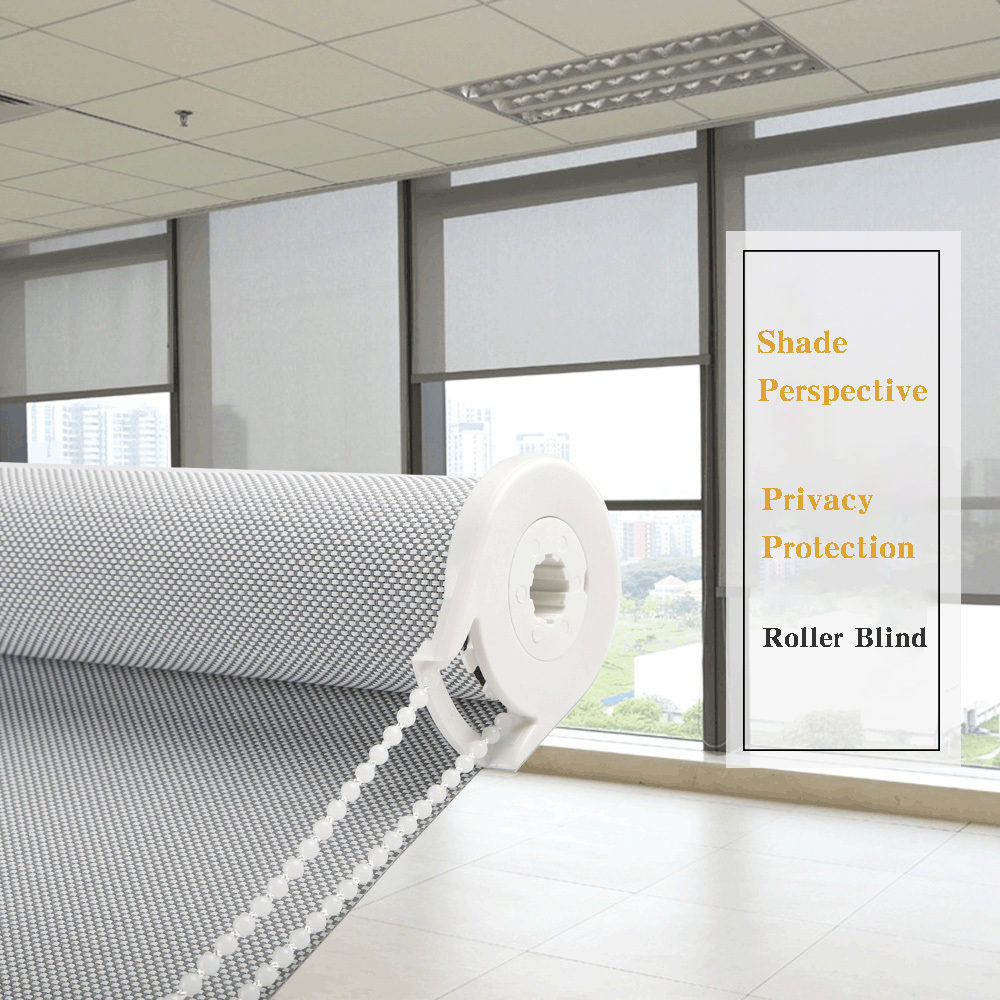 Semi-Blackout Polyester Window Roller Blinds Indoor Thermal Insulated Metal Pinhole Manual Roller Shade For Office