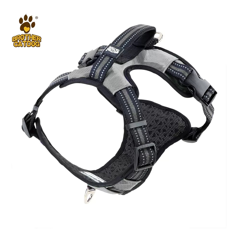 Pet Products tactical dog harness  Reversible soft mesh padded luxury adjustable no pull custom 3M Reflective dog harness