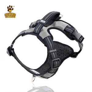 dog harness puppy Reflective Vest Harness with 2 Leash Attachments and Easy Control