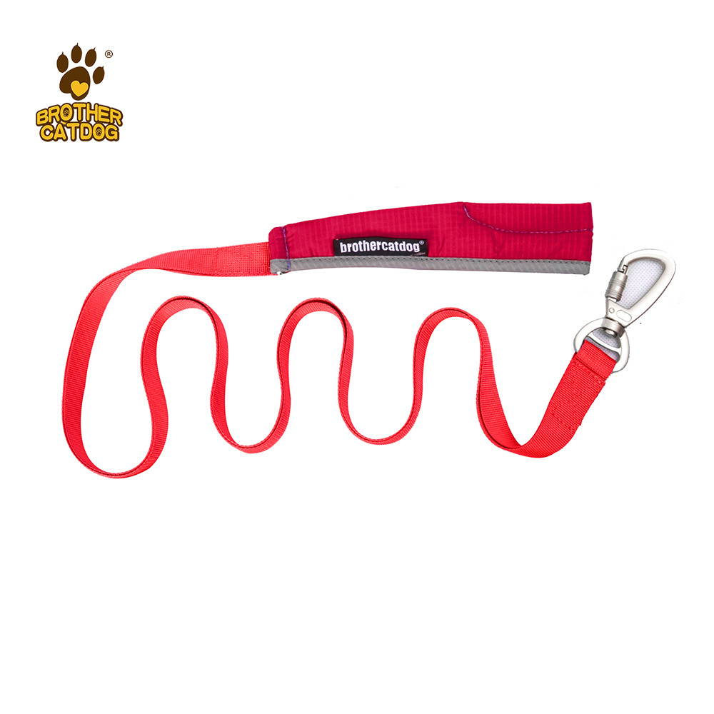 Outdoor walking dog collar and leash   lift handle dog leash with Garbage bag   Custom design wholesale Nylon dog lead