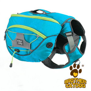 Back bags Dog Harness Hiking Pack dog backpack for Pets to Wear Camping