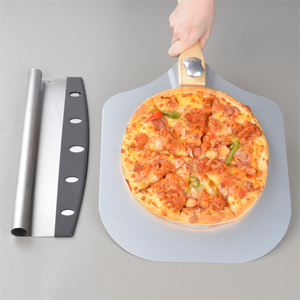 Pizza tool custom logo Kitchen Large Pizza Cutters & Wheels Stainless Steel Slicer pizza peel