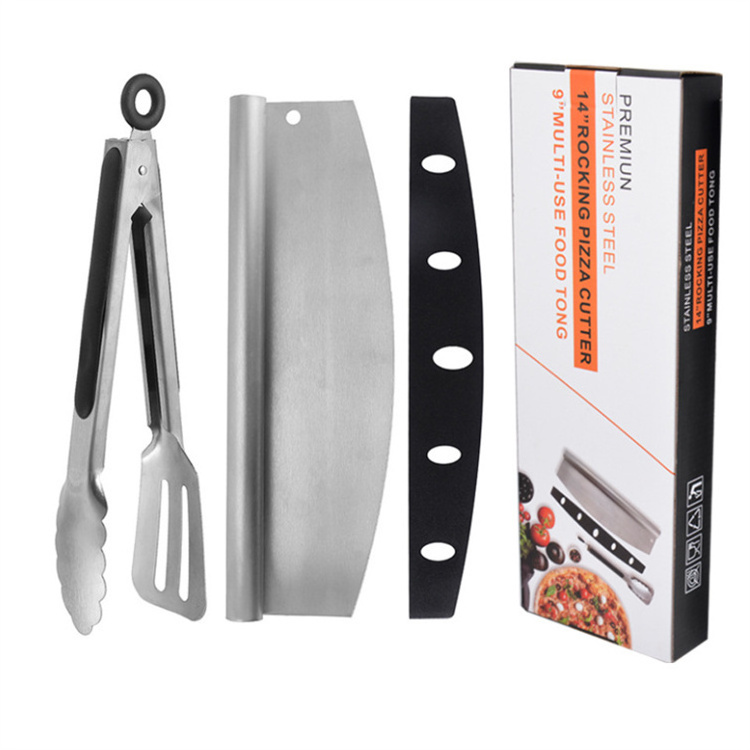 Pizza tool custom logo Kitchen Large Pizza Cutters & Wheels Stainless Steel Slicer pizza peel