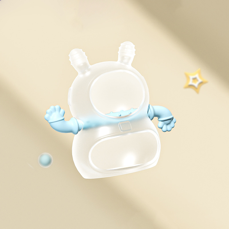 Baby silicone teether baby anti-eating hand bite glue mouth chew chew toy hand pacifier molar stick