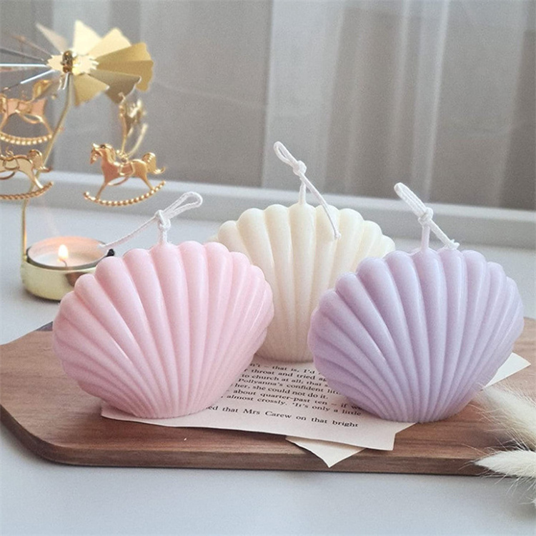 3D Epoxy Resin Mold Irregular Scalloped Shell Shaped Scented Candle Silicone Mold