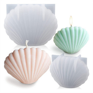 3D Epoxy Resin Mold Irregular Scalloped Shell Shaped Scented Candle Silicone Mold