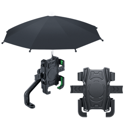 Bike Smartphone Stand with Umbrella Waterproof Phone Holder Durable Cycling Bracket