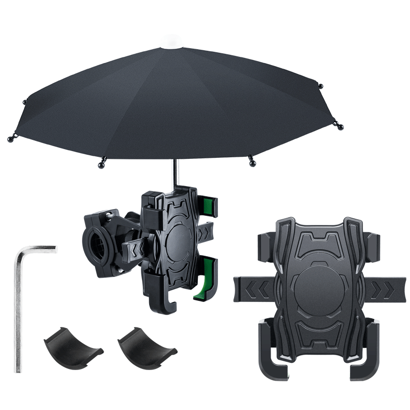 Bike Smartphone Stand with Umbrella Waterproof Phone Holder Durable Cycling Bracket