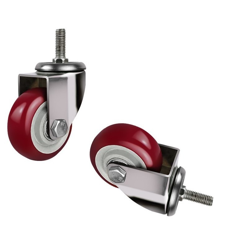 Medium duty 75 mm stainless steel swivel caster 3 inch castor wheel with double bearing