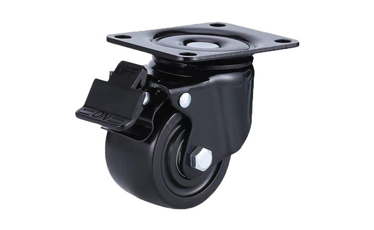 Industrial caster 2 inch 50mm swivel nylon wheel castor with brake for cart