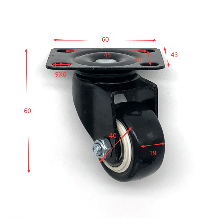 2022 Hot Selling Heavy Duty Trolley Caster 40MM PU Wheel Castor For Sale