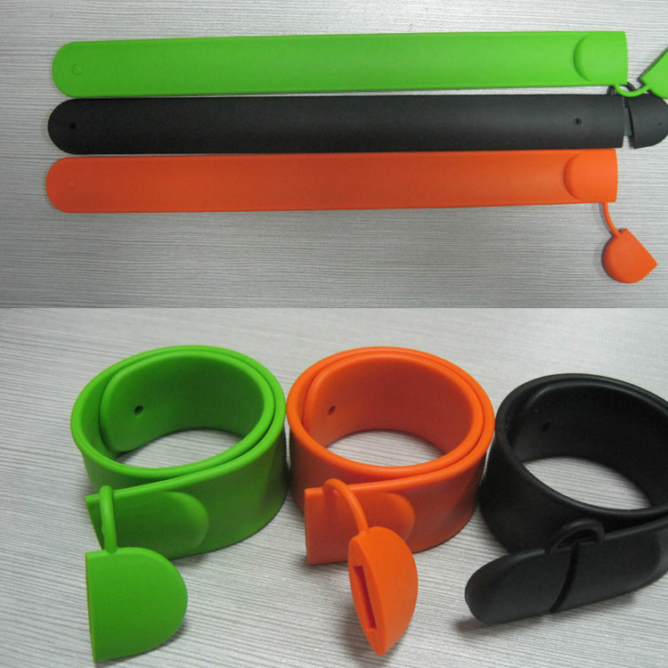 Promotion Silicone Slap Bracelet Usb Memory Sticks, Custom Color wristband 32gb 16gb 8gb Usb 2.0 Flash Drive