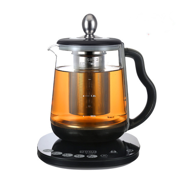 1.5L hot steam electric water kettle ningbo manufacturer Everich glass warmer whistling electric led modern kettle