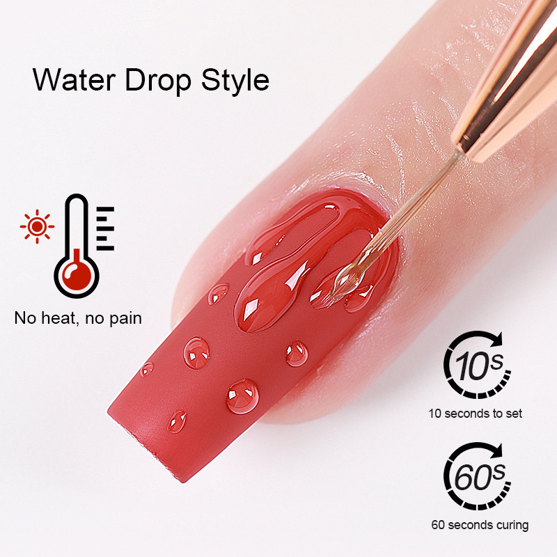 AS Water Droplets Gel Nail Polish Gel 15ml Clear Long Lasting Glue Phototherapy Glue Glass Water Drop Glue