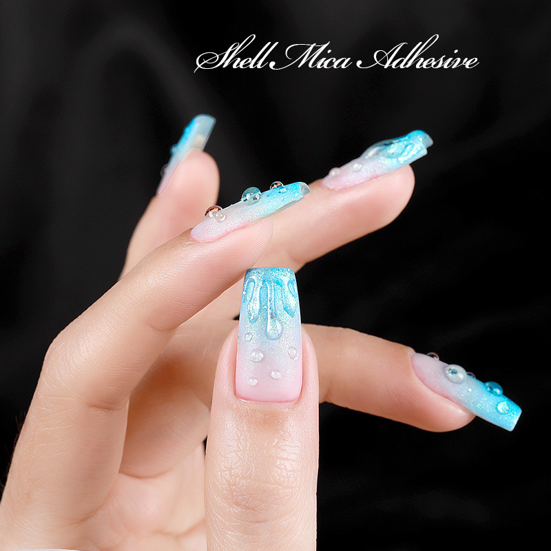 AS Water Droplets Gel Nail Polish Gel 15ml Clear Long Lasting Glue Phototherapy Glue Glass Water Drop Glue