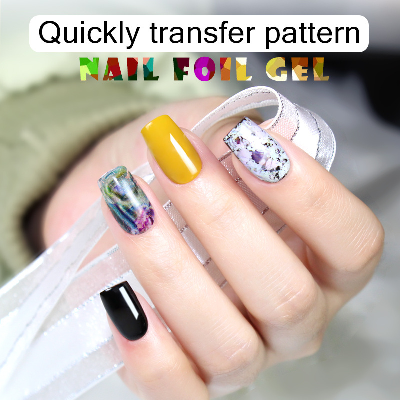 Custom Logo Private Label Transparent Gel 15ml Nail Sticker Transfer Foil Glue For Nail Art