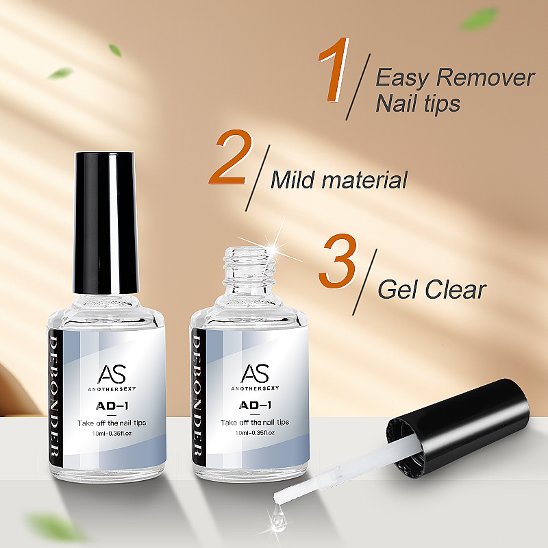 New arrived OEM Eco-friendly AD-1 Glue Remover Odorless Debonder To take off nail tips nail rhinestone gel remover for nail