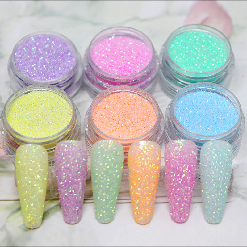 Popular Winter Sugar Dust Powder Nails Acrylic Dip Powder Shiny Mixed Diamond Nail Glitter Powder