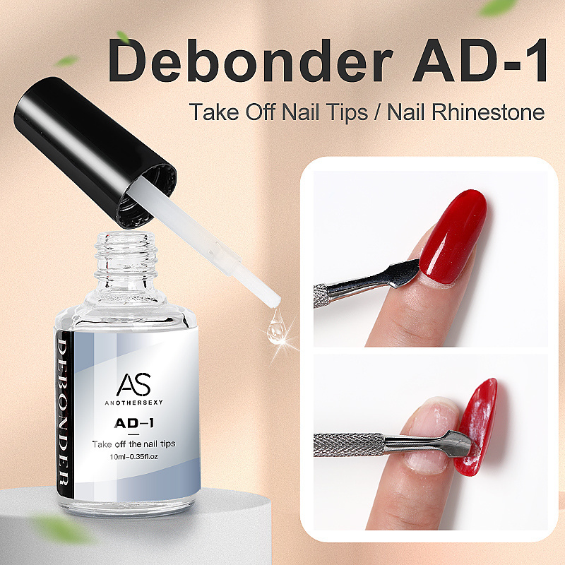 New arrived OEM Eco-friendly AD-1 Glue Remover Odorless Debonder To take off nail tips nail rhinestone gel remover for nail