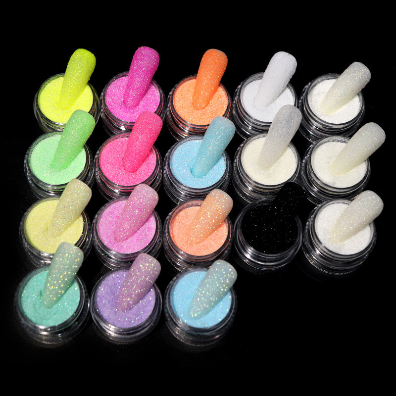 Popular Winter Sugar Dust Powder Nails Acrylic Dip Powder Shiny Mixed Diamond Nail Glitter Powder