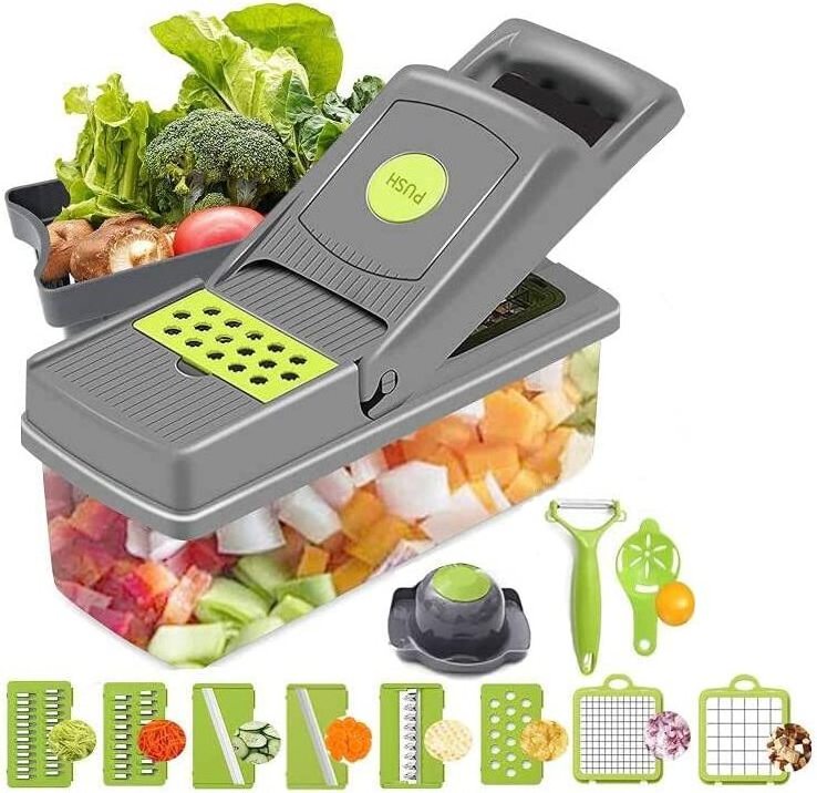 Vegetable Chopper Mandoline Slicer Cutter Chopper and Grater 13 in 1 Vegetable Slicer Potato Onion Multifunction Cutting Slicer