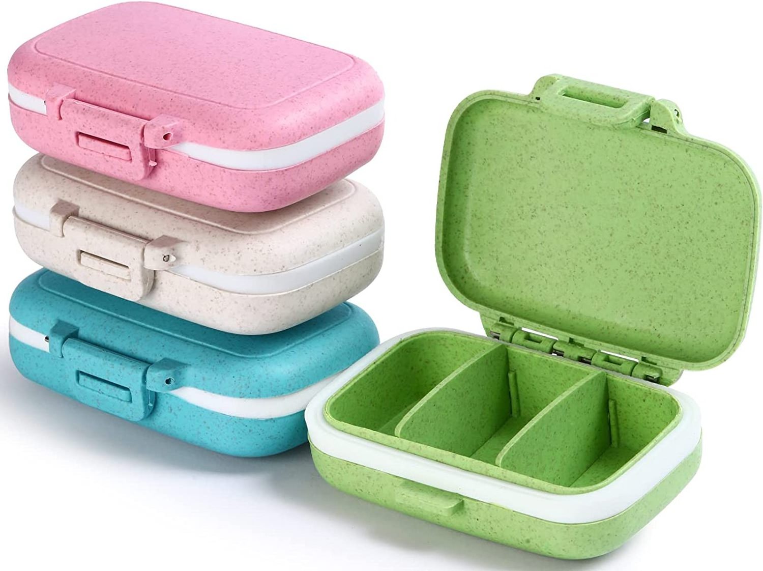 Eco Pill Box Medicine Organizer Waterproof Portable Pill Holder Travel Pill Storage Cases