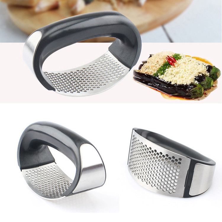 High Quality Kitchen plastic stainless steel rocker Mincer Crusher garlic too press Stainless Steel Ginger Crusher Garlic Press