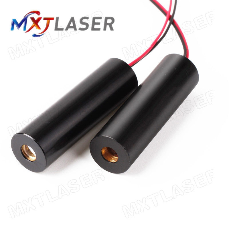 D12x40mm Glass Lens 520nm Green Dot Laser Module 10mW/30mW/50mW/80mW/135mW Industrial Grade APC Driver 3V 5V DC