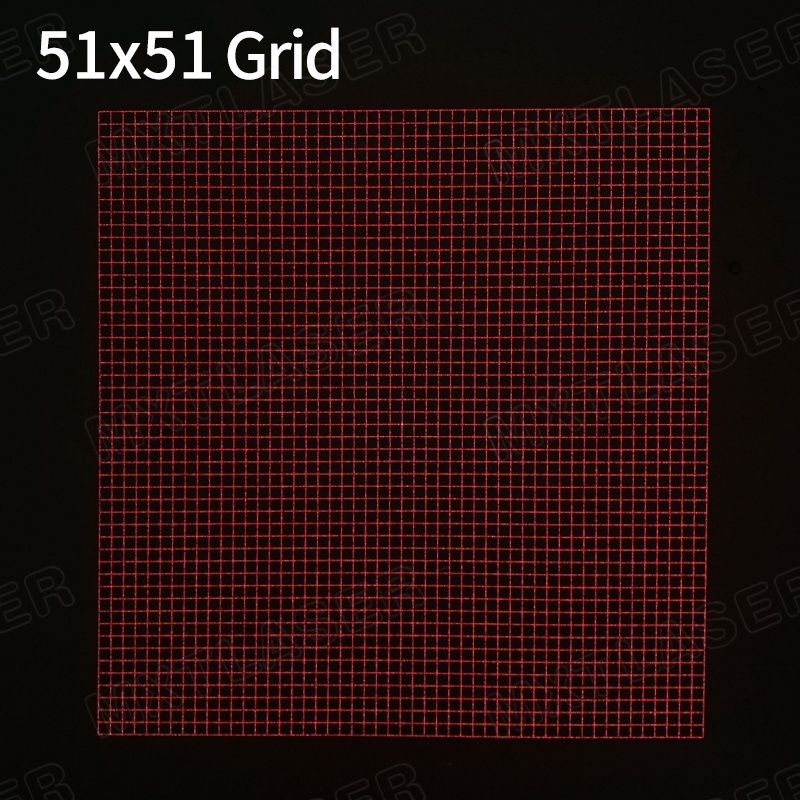 High Quality DOE 51x51 Square Grid Waterproof D20X90mm Focusable 638nm 5V DC 50mW100mW 150mW 200mW Red Laser Module