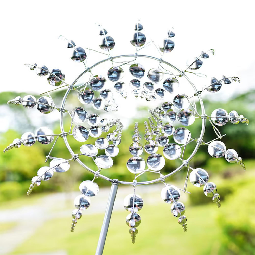 Unique and magical kinetic metal windmill outdoor dynamic wind spinners yard patio lawn garden landscape ornament