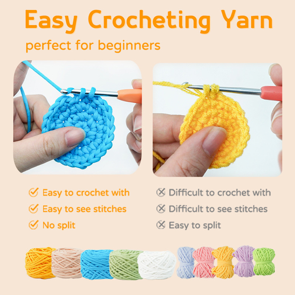 Crochet Kit Rabbit for Beginners - Crochet Starter Kit with Step-by-Step Tutorials for Adults and Kids, DIY Knitting Supplies