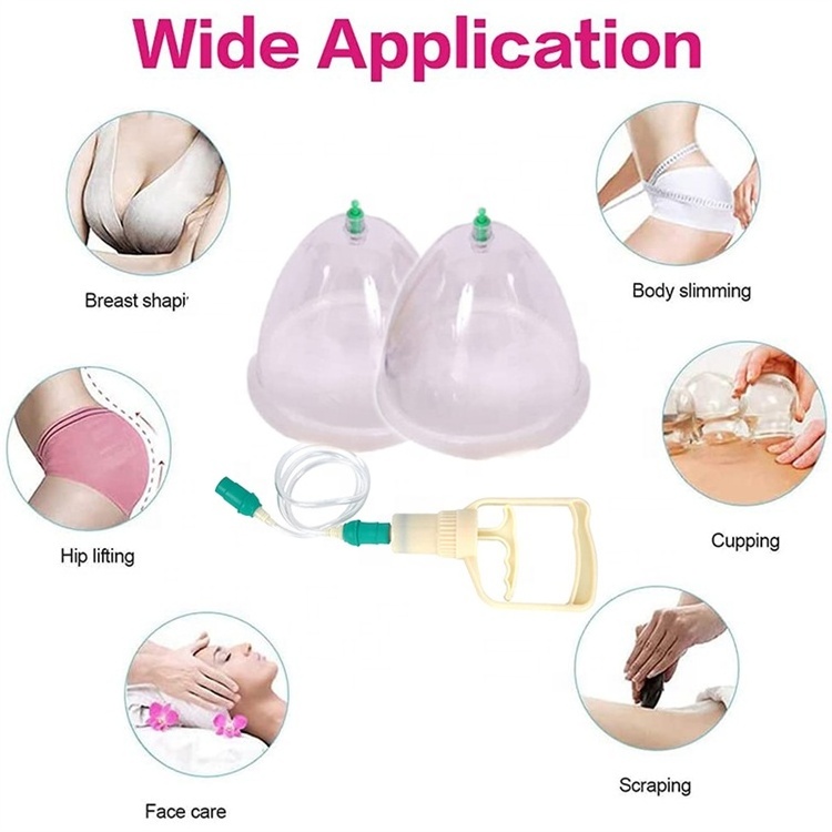 Women breast nipple massage device Supplier manual vacuum suction Chest Hip Pump Negative Pressure  breast Cupping Massager