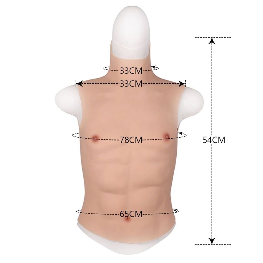 Halloween Cosplay Masquerade Muscle Bodysuit Vest Fake Man Abdominal Muscle Suit Silicone Man