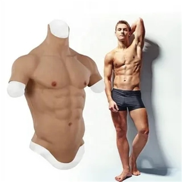 Artificial Chest Muscles Belly Macho Fat realistic body inflatable Cosplay  Shirt silicon fake Silicone Simulation Muscle Suit