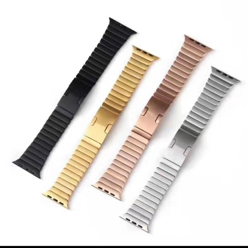 Stainless Steel Band for Apple Watch Ultra Link Bracelet 49mm Metal Strap with Folding Clasp for iwatch 7 8 9 se 4 5 6