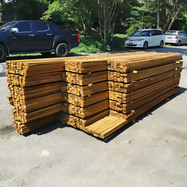 Solid Hardwood Melantai Wood Natural Red Yellow Color Wood