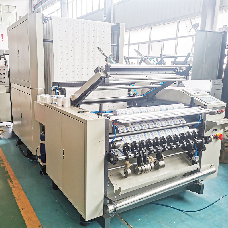 thermal paper roll slitting and rewinding machine