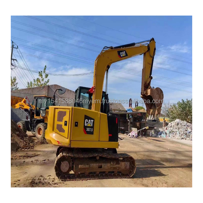 MINI Size JAPANESE Used Excavator CAT 307.5 7TON Hydraulic Excavator DIGGER MACHINE with power wheel CAT307 CAT308 CAT307